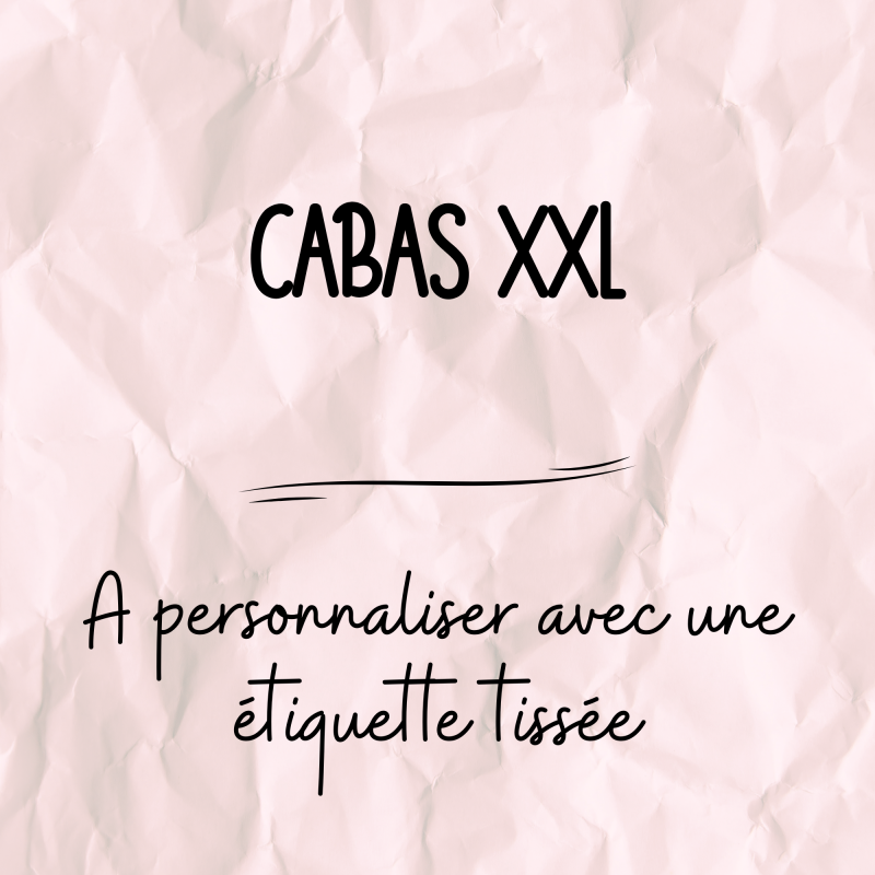 Le cabas XXL velours côtelé à personnaliser avec une étiquette