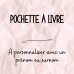 Pochette à livre velours côtelé à personnaliser avec un prénom