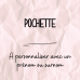 Pochette velours côtelé à personnaliser avec un prénom