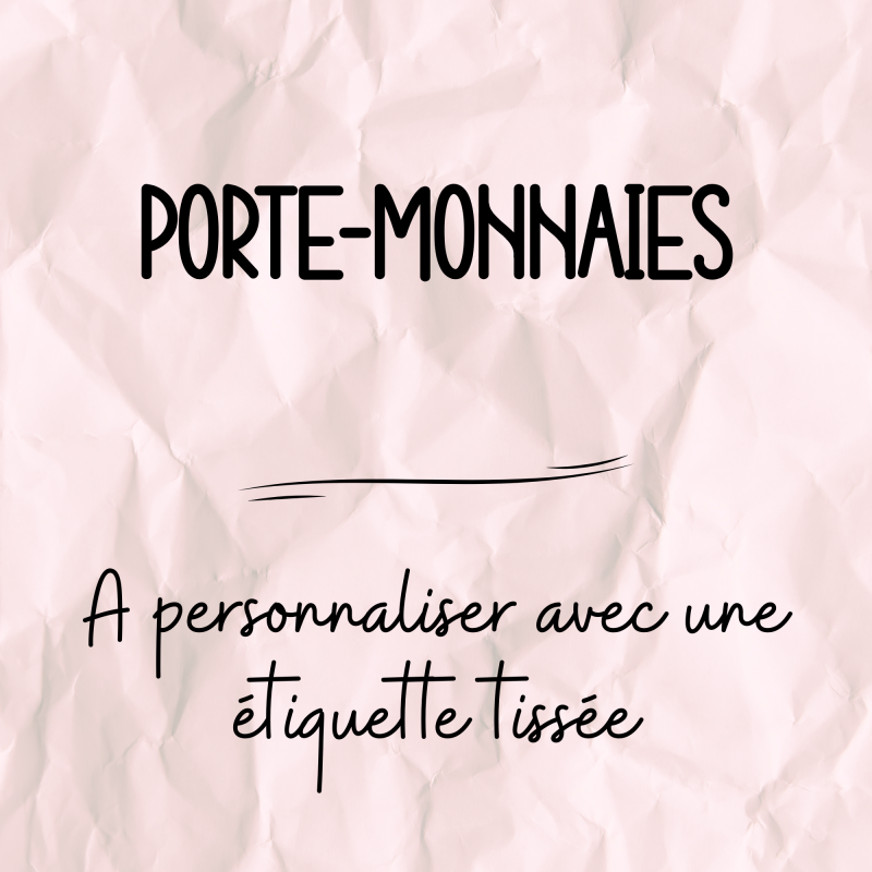 Porte-monnaie velours côtelé - à personnaliser avec une étiquette tissée