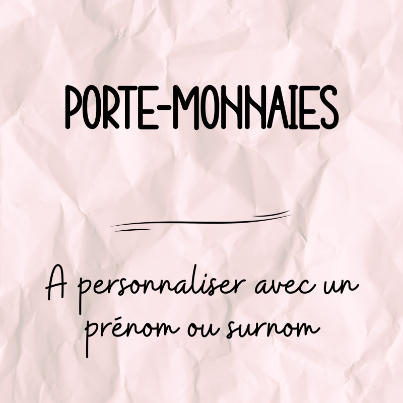 Porte-monnaie velours côtelé - à personnaliser avec un prénom