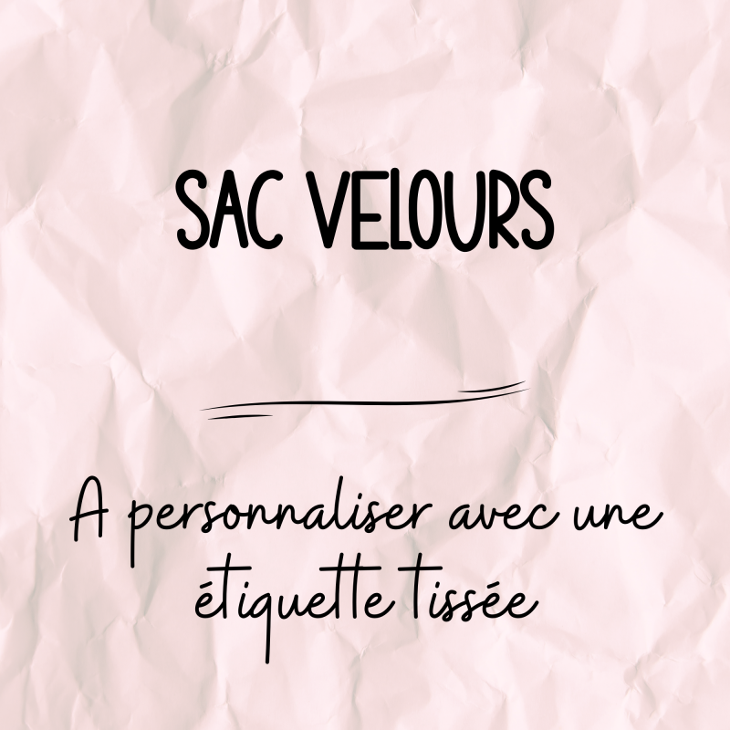 Le sac en velours côtelé à personnaliser avec une étiquette