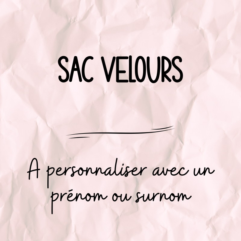 Le sac en velours côtelé à personnaliser avec un prénom