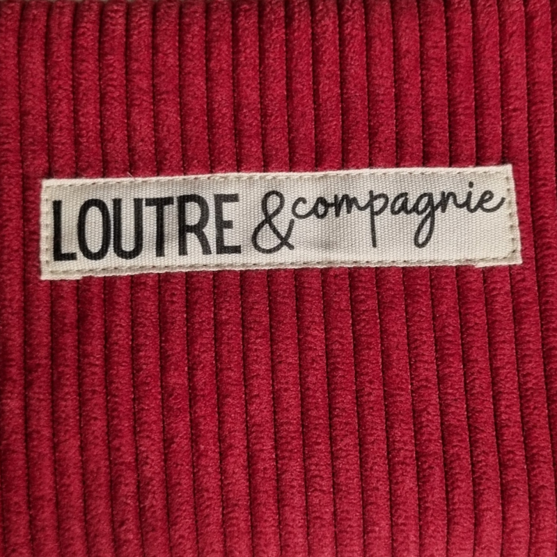 Trousse Make Up en velours côtelé