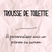 Trousse de toilette velours grosses côtes à personnaliser avec prénom