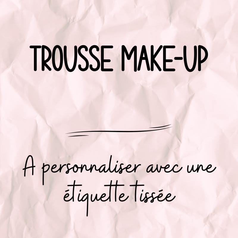 Trousse Make Up en velours côtelé - à personnaliser avec une étiquette tissée