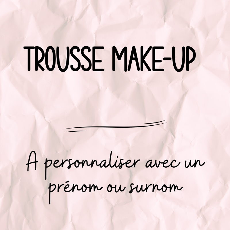 Trousse Make Up en velours côtelé - à personnaliser avec un prénom