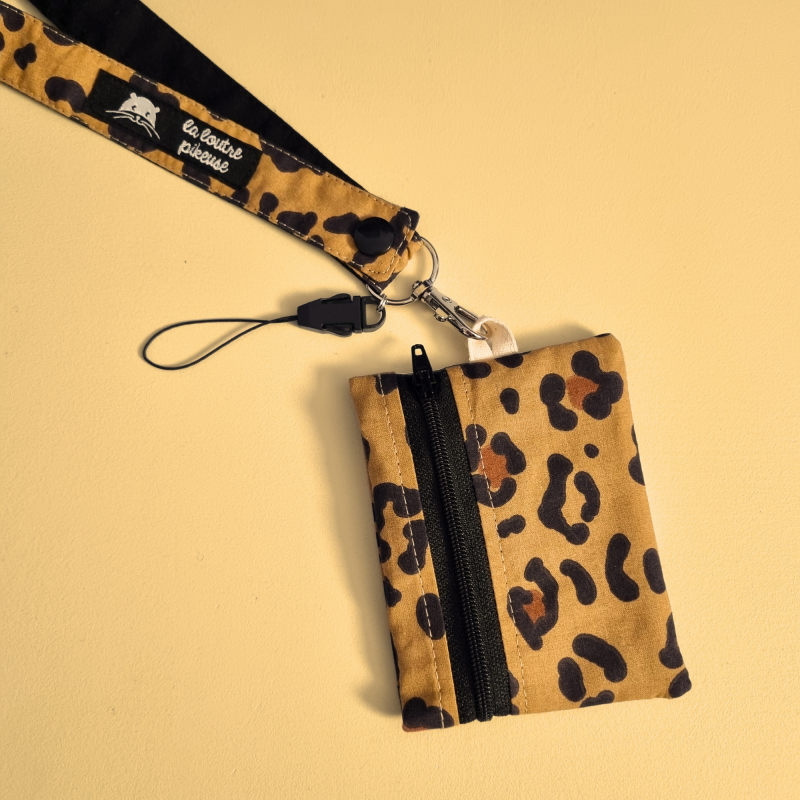 Porte-badge zippé - fauve Porte-badge zippé - fauve