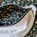 Sac banane - velours côtelé grège et bengal