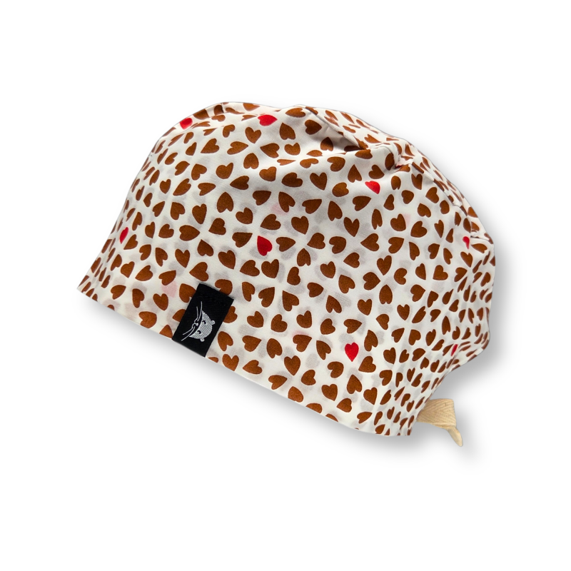 Calot court - coeur chocolat