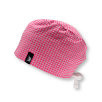 Calot court - vichy rose fluo