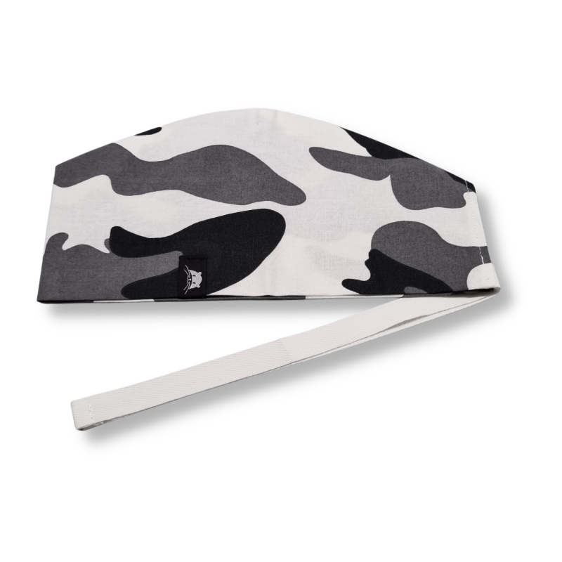 Calot court - camouflage noir et blanc