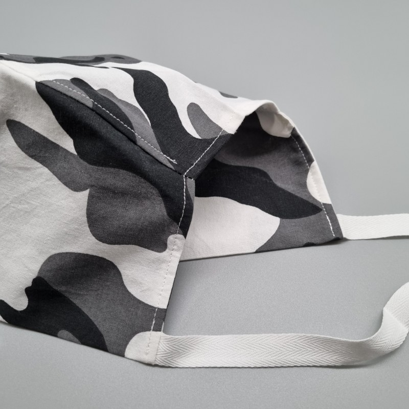 Calot court - camouflage noir et blanc
