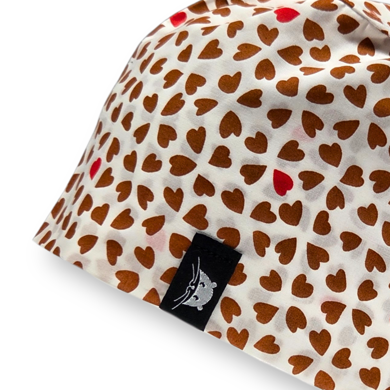 Calot court - coeur chocolat