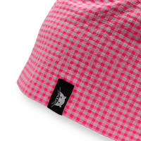 Calot court - vichy rose fluo