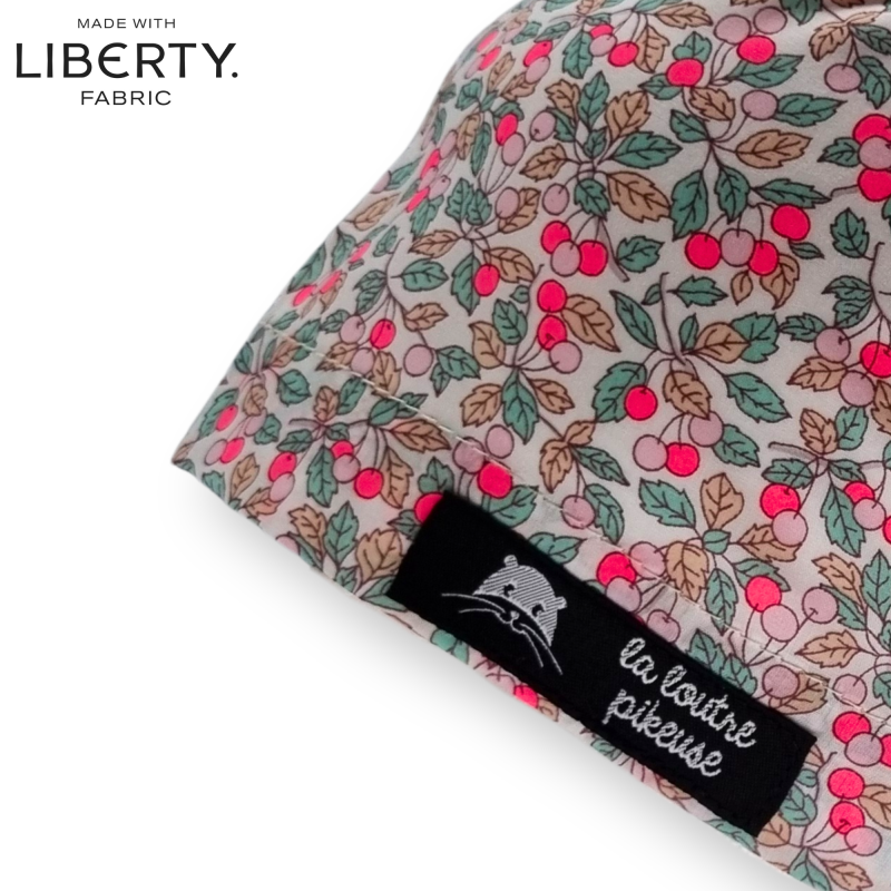Calot de bloc couvrant - liberty of london colleen's rose fluo