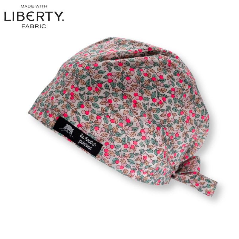 Calot de bloc couvrant - liberty of london colleen's rose fluo
