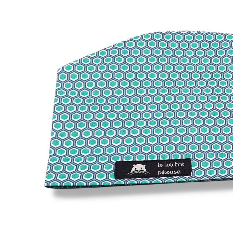 Calot de bloc couvrant - alvéoles bleues turquoises