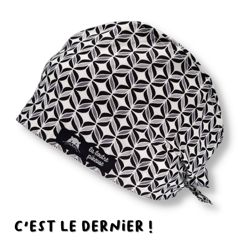 Calot de bloc couvrant - céramique noir, blanc et gris