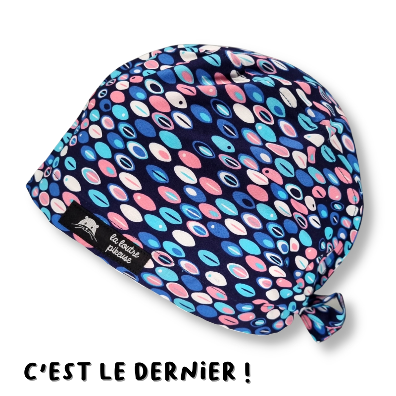 Calot de bloc couvrant - plumes bleues marines