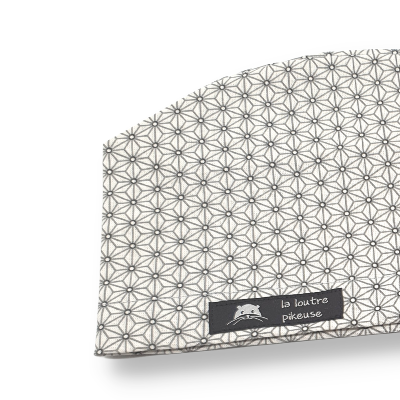 Calot de bloc couvrant - asanoha blanc