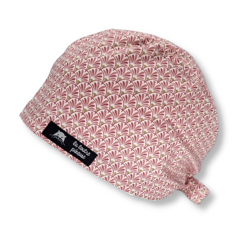 Calot de bloc couvrant - éventails roses clairs