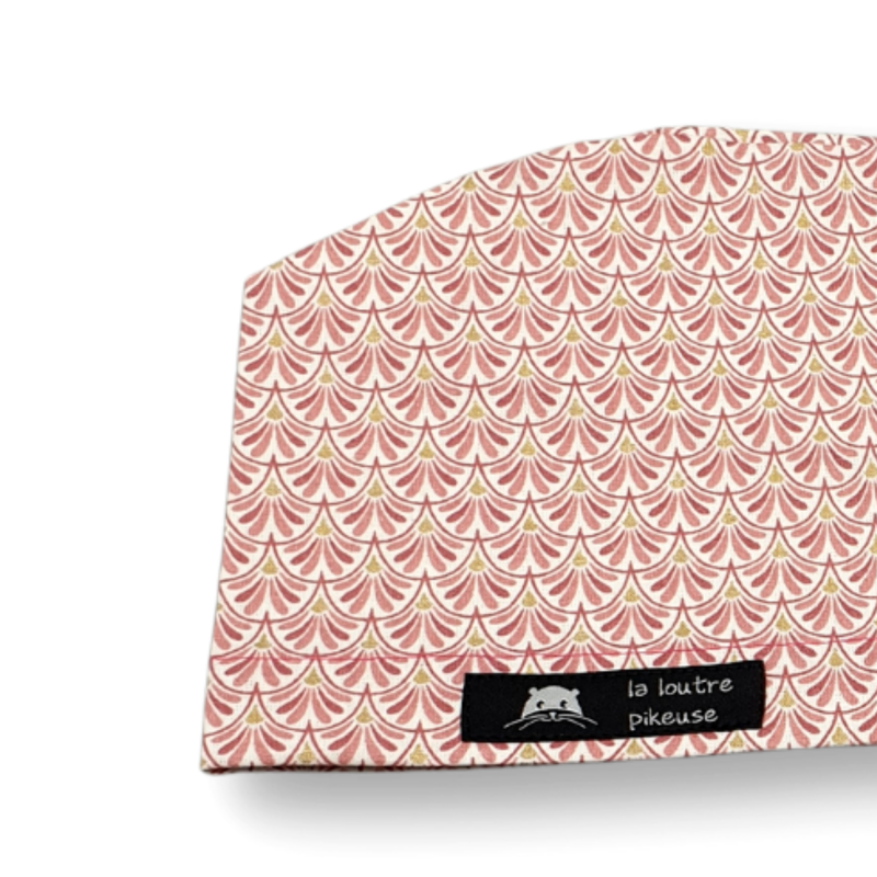Calot de bloc couvrant - éventails roses clairs