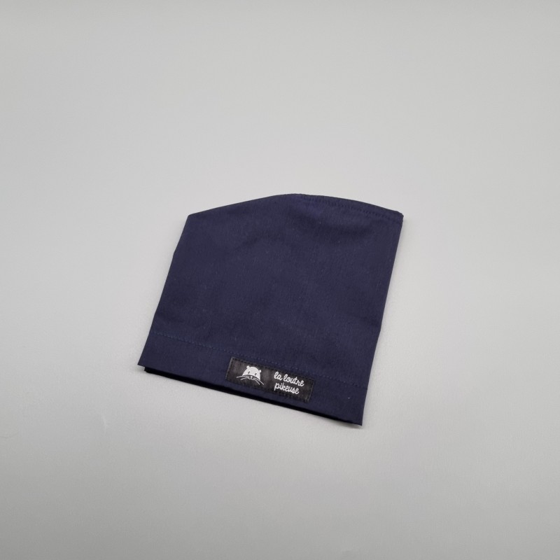 Calot de bloc couvrant polycoton - bleu marine