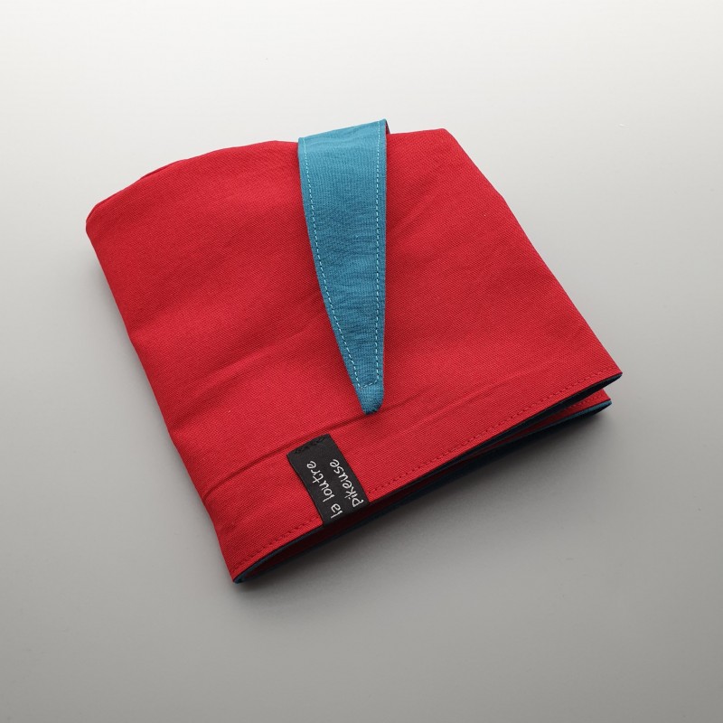 Calot de bloc couvrant réversible - vert canard et rouge