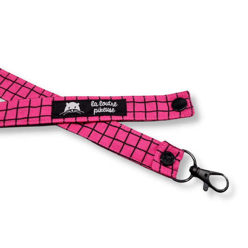 Tour de cou - quadrillage rose