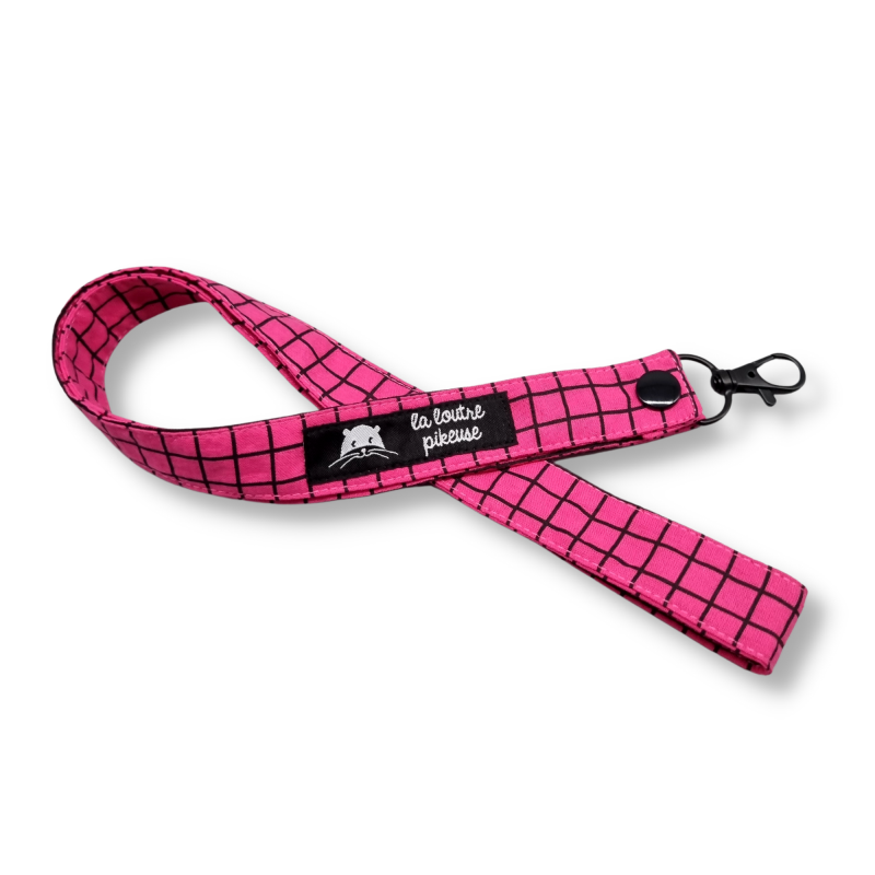 Tour de cou - quadrillage rose