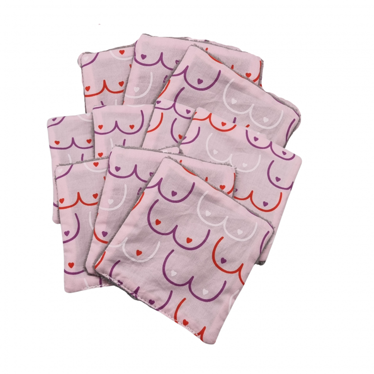 Lingettes lavables x10 - pack boobs