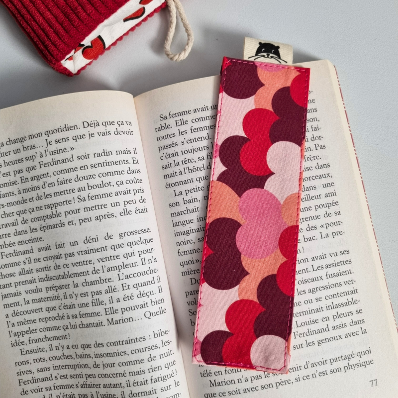 Marque page - petits coeurs