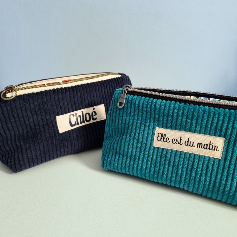Maxi trousse velours côtelé