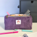 Maxi trousse velours côtelé violet "unique"