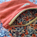 Pochette à calots - velours côtelé terracotta et marnie "NOUVEAU FORMAT"