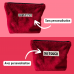 Pochette à calots - éponge de bambou grenat et toile de jouy rouge