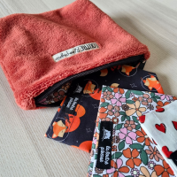 Pochette à calots - éponge de bambou terracotta et germaine