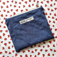 Pochette à calots - jeans et amour "NOUVEAU FORMAT"