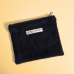 Pochette à calots - velours côtelé noir et ginette "NOUVEAU FORMAT"