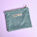 Pochette à calots - velours côtelé vert amande et simone "NOUVEAU FORMAT"