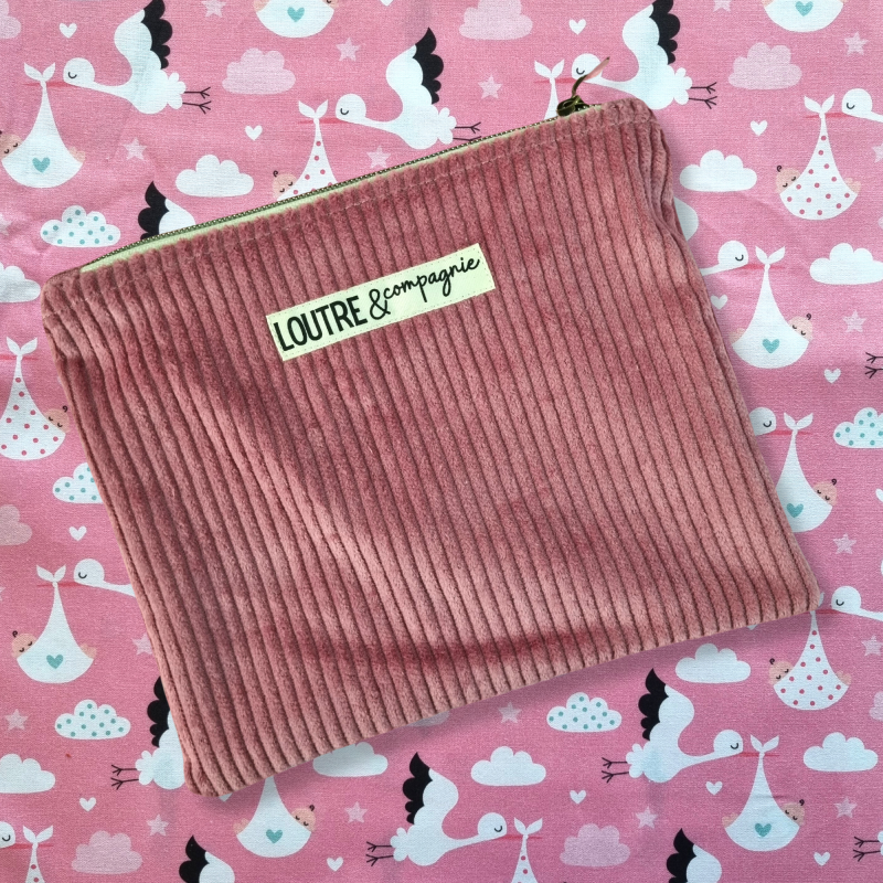 pochette calots vieux rose
