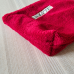 Pochette à calots - éponge de bambou grenat et toile de jouy rouge