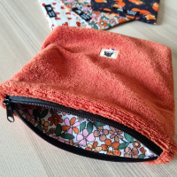 Pochette à calots - éponge de bambou terracotta et germaine