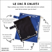 Pochette à calots - velours côtelé anthracite et fauve