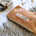 Pochette souple velours côtelé - camel