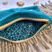 Pochette souple velours côtelé - vert canard
