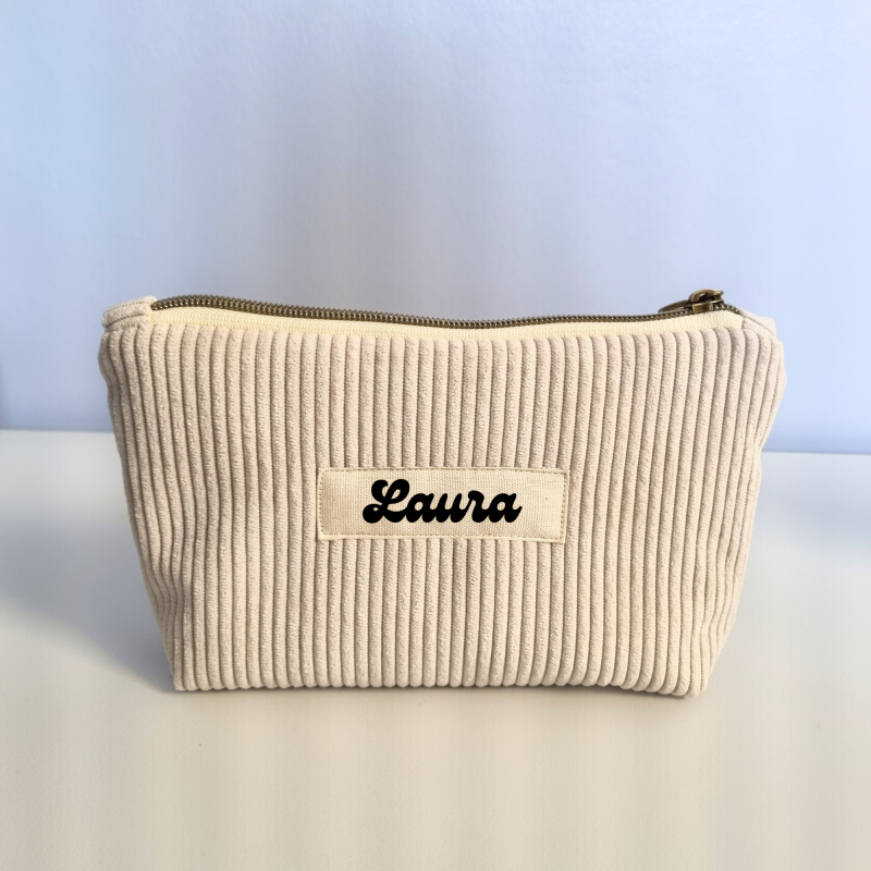 Pochette velours côtelé