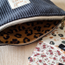 Trousse velours côtelé anthracite "petit chat"