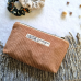 Pochette souple velours côtelé - camel